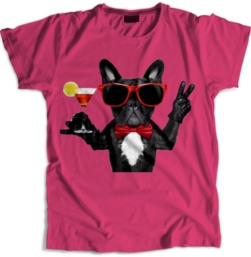 Buldog Francuski koszulka damska party pies r. XL
