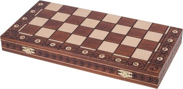 КВАДРАТ - Деревянные шахматные фигуры КОНСУЛ Люкс - 48 x 48 см - Шахматная доска и