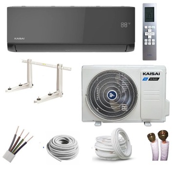 Klimatyzator Kaisai Ice Black 3,5kW WiFi czarny zestaw montaż