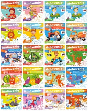 22x MALOWANIE doklejanie ZESTAW kolorowanka 352