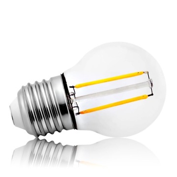 Żarówka LED E27 Filament 2W Edison G45 KULKA 2700K