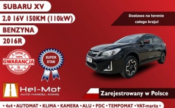 Subaru XV I Crossover Facelifting 2.0i 150KM 2016 Subaru XV BEZWYPADKOWY AUTOMAT, 4x4, Kamera, Klima, PDC, Zarejestrowane w, zdjęcie 2