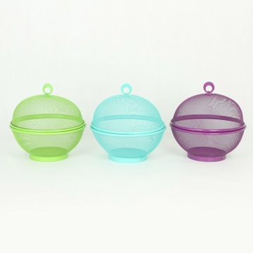 Сетчатая корзина для фруктов с крышкой.Дышащая.