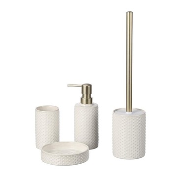 Zestaw wyposażenia łazienkowego Madrid White 4 elementy stylowy trwały