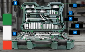 BRÜDER MANNESMANN НАБОР ТОРЦЕВЫХ КЛЮЧЕЙ 215EL. M98430 ТРЕЩОТКИ КЕЙС