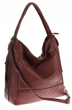 The Grace bags Elegancka Torebka Damska worek listonoszka LH2373 Winr Red