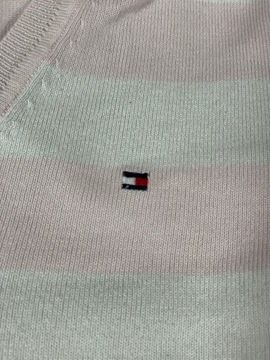 Tommy Hilfiger sweterek damski unikat logo vneck M