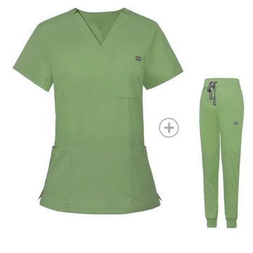 KOMPLET MEDYCZNY KOSZULKA SPODNIE UNIFORM DAMSKI,M
