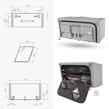 Шкаф для кемпера MOON BOX Adventure, серый, 70 СМ