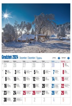 Настенный календарь на 2024 год, 13 досок, 32х47см ПОЛЬСКИЕ ПЕЙЗАЖИ