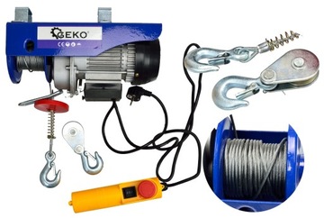 ЛЕБЕДКА 230В ЭЛЕКТРИЧЕСКАЯ ТРОСОВАЯ СТРОИТЕЛЬНАЯ ЛЕБЕДКА 300КГ