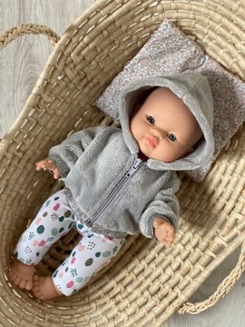 Kurtka dla lalki Paola Reina, Minikane 34cm, szara