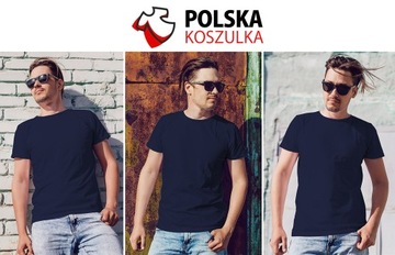 NAJLEPSZA KOSZULKA GRANATOWA 2XL SUPER JAKOŚĆ