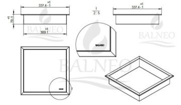 Полка настенная - Box ONE 30x30x7 Медь