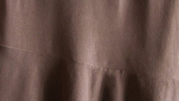 Spódnica na gumie brązowa asymetryczna ukośna falbana 36 GALA
