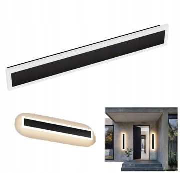 LAMPA KINKIET LED DŁUGA NOWOCZESNA ŚCIENNA DO SALONU SYPIALNI 60cm 3000K