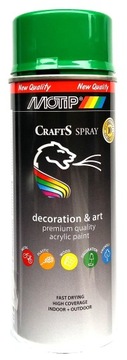 Lakier akrylowy Motip CRAFTS ZIELONY RAL 6029 400 ML