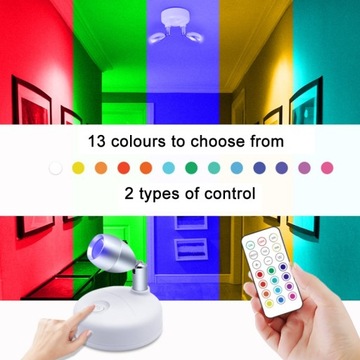 2x БЕСПРОВОДНАЯ АККУМУЛЯТОРНАЯ ЛАМПА Светодиодный прожектор + ПУЛЬТ ПУЛЬТА