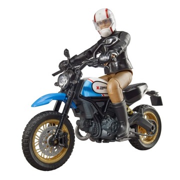 Model Scrambler Ducati Desert Sled z Motocyklistą 1:16