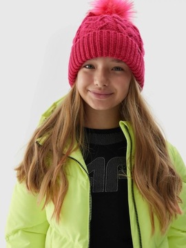 ДЕТСКАЯ ЗИМНЯЯ КУРТКА С КАПЮШОНОМ ДЛЯ ДЕВОЧЕК 4F AW23F293