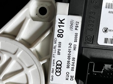 223 AUDI A3 8P 3D MOTOREK ZVEDÁNÍ OKNO PŘEDNÍ LEVÝ 8P0959801K
