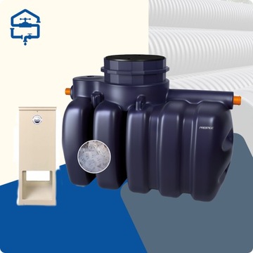 PRZYDOMOWA OCZYSZCZALNIA BIOLOGICZNA SBRMAD PRESTIGE DELFIN 5 OSÓB 2700L