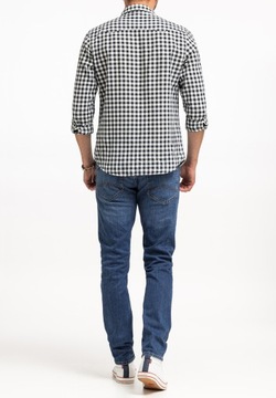 MĘSKIE DOPASOWANE SPODNIE JEANSOWE MUSTANG OREGON SLIM ZWĘŻANE BLUE W33 L32