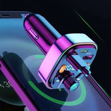 FM-модулятор Bluetooth Комплект громкой связи Беспроводной адаптер Автомобильный FM-модулятор