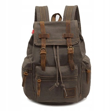 Męski plecak Augur na laptopa płotno vintage khaki