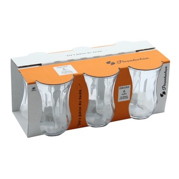 TURECKIE SZKLANKI DO HERBATY 100ML 6SZT TULIPAN