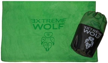 Ręcznik sportowy szybkoschnący Extreme Wolf 100 x 50 cm, zielony