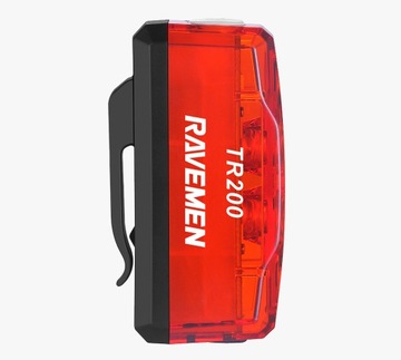 Светодиодный задний фонарь Ravemen TR200 Crystal Pure Red, 200 люмен, аккумулятор USB-C IPX6