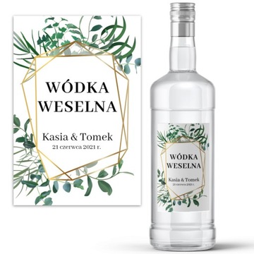 45x ETYKIETY NAKLEJKI NA WÓDKĘ BIMBER ŚLUB WESELE
