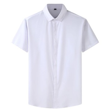 L-10XL Summer Solid Color Short sleeved Shirt for