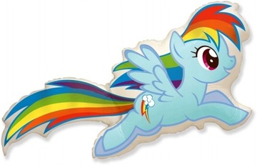 BALON foliowy Kucyk RAINBOW DASH Pony URODZINY Hel