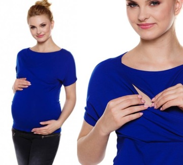 MYTUMMY BLUE KOPERTOWA BLUZKA WRAP CIĄŻA MAMA M