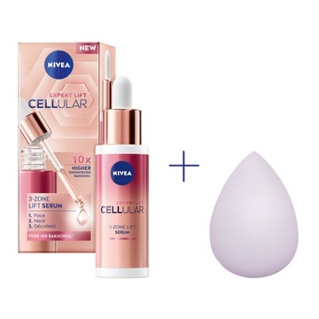 NIVEA CELLULAR EXPERT LIFT Serum liftingujące do twarzy 30ml + Gąbeczka