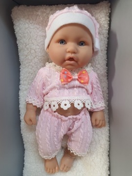 LALKA BOBAS CHŁOPIEC LALECZKA GUMOWA BABY KOCYK PREZENT