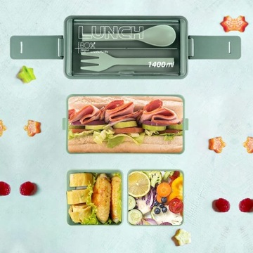 ЛАНЧБОК С ОТДЕЛЕНИЯМИ КОНТЕЙНЕРА LUNCHBOX 1400