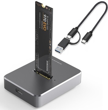 Алюминиевый твердотельный накопитель Station NVME/SATA PCIe M.2 USB C