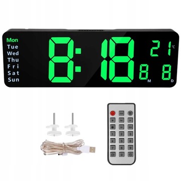 Cyfrowy zegar ścienny LED Alarm Prosty,inny