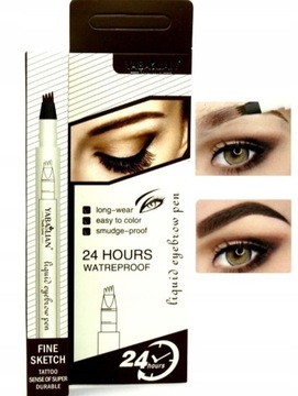 Yabolian Pisak do brwi microblading, kolor brąz