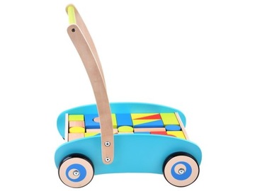 Деревянный толкатель, ходунки, тележка с блоками ЗА3724