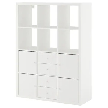 IKEA KALLAX Regał 6 wkładów, biały, 112x147 cm