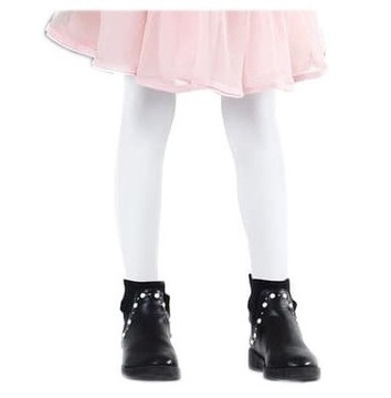 RAJSTOPY DZIECIĘCE DZIEWCZĘCE BIAŁE GŁADKIE Z MIKROFIBRY 98-104 FUNPOL