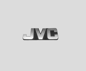 JVC naklejka emblemat 35 x 14 mm *SREBRNA
