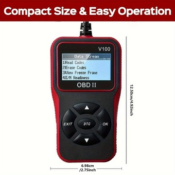 Автомобильный диагностический сканер OBD2, считыватель кодов неисправностей двигателя