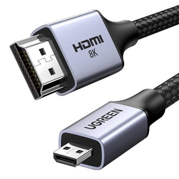 UGREEN КАБЕЛЬ ВИДЕОКАБЕЛЬ MICRO HDMI-HDMI 2.1 UHD 4K 8K 60HZ FULL HD 1M