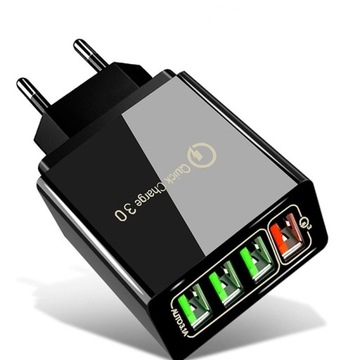 Зарядное устройство 4xUSB Quick Charge 3.0 QC 3.1A, 18 Вт