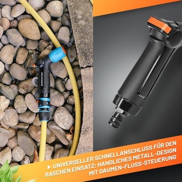 Пистолет-распылитель с регулировкой под большой палец, металл, 8 бар, S&R